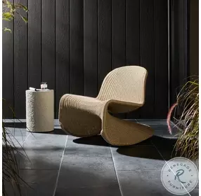 Portia Vintage White Outdoor Rocking Chair