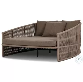 Porto Ellor Brown Outdoor Upholstered Daybed