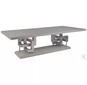 Signature Designs Cerused Misty White Gray Pazzo Rectangular Dining Room Set