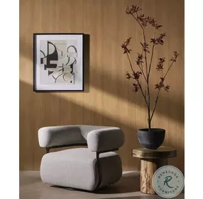 Gareth Torrance Silver Performance Fabric Swivel Chair