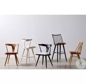 Ripley Black Oak And Whiskey Saddle Dining Chair