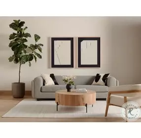 Eaton Light Oak Resin Drum Coffee Table