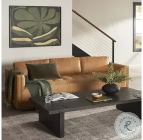 Kiera Palermo Cognac 90" Upholstered Sofa
