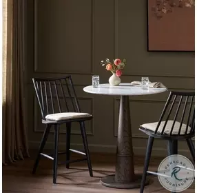 Lewis Black Oak Windsor Bore and Dowel Counter Height Stool