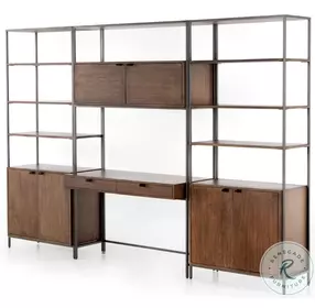 Trey Auburn Modular Wall Home Office Set With 2 Bookcase