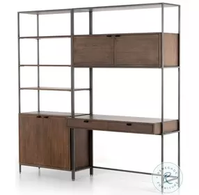 Trey Auburn Modular Wall Home Office Set With Bookcase