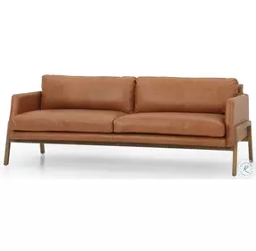 Diana Sonoma Butterscotch Leather 84" Living Room Set