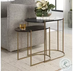 Aztec Ebony Nesting Table Set of 2