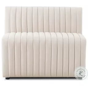 Augustine Oatmeal Performance Fabric Dining Banquette Chair And A Half