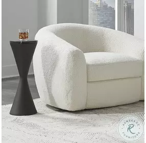 Times Up Matte Black Drink Table