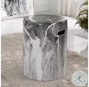 Marvel Black And White Marble Garden Stool