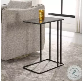 Suri Stone And Iron Accent Table