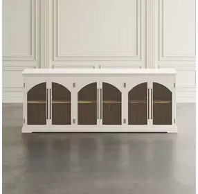 Archdale White 6 Glass Door Sideboard
