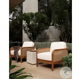 Merit Venao Ivory Performance Fabric Outdoor Chair