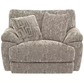 Jaden Steel Upholstered Chair and A Half with Pillows