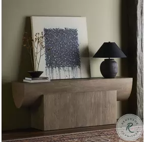 Elbert Rustic Oak Veneer Console Table