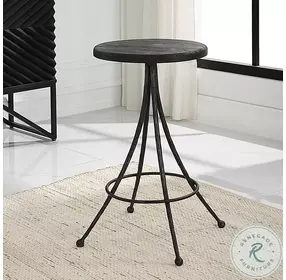 Sona Matte Black Counter Height Stool