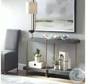 Zyra Dark Walnut Console Table