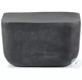 Basil Aged Grey Square Outdoor End Table