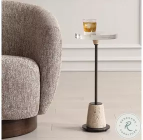 Viking Crystal And Bronze Drink Table