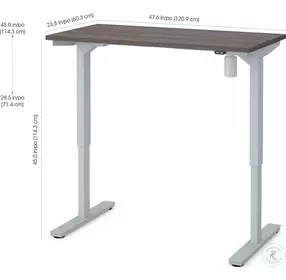 Universel Bark Gray 48" Electric Height Adjustable Desk