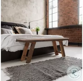 Reclamation Dark Brown 48" Reclaimed Wood Bench