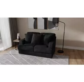 Eagan Black 69" Loveseat