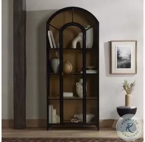 Belmont Black & Oak Cabinet