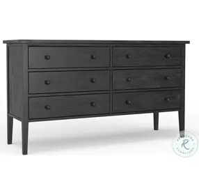 Palmer Black 6 Drawer Dresser