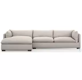 Westwood Bennett Moon 131" 2 Piece Performance Fabric Sectional with LAF Chaise
