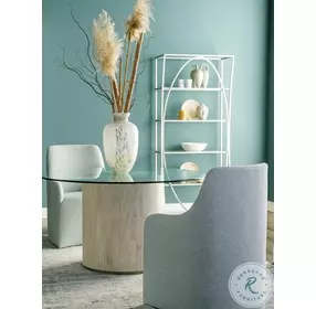 Signature Designs White Cassio 60" Round Dining Table