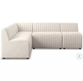 Augustine Capri Oatmeal Dining Banquette Set