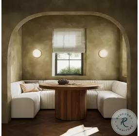 Augustine Capri Oatmeal Performance Fabric 120" U Shape Dining Banquette