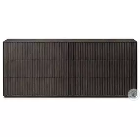 Leo Smoked Black 6 Drawer Dresser