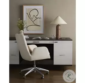 Leda Omari Natural Performance Fabric Desk Chair