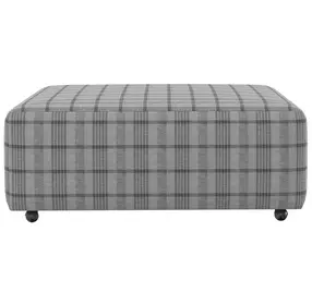 Chappy Smoke Castered Cocktail Square Ottoman