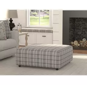 Chappy Smoke Castered Cocktail Square Ottoman