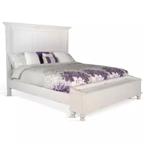 Carriage House Cottage White Queen Storage Panel Bed