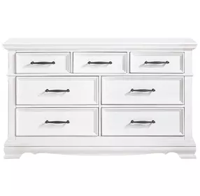 York White 7 Drawer Dresser
