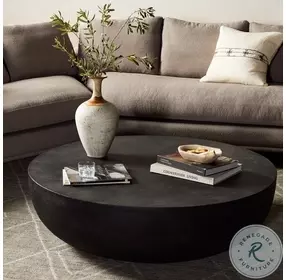 Basil Aged Grey Round 48" Coffee Table