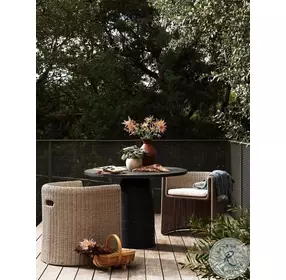 Basil Aged Grey Outdoor 42" Round Dining Table