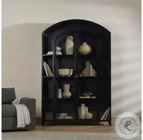 Belmont Black Wide Metal 60" Cabinet