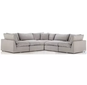 Stevie Destin Flannel 5 Piece Performance Fabric LAF Sectional