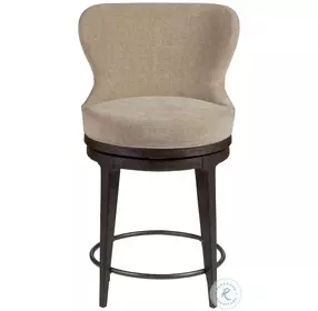 Willa Mocha Brown Performance Fabric Swivel Counter Height Stool
