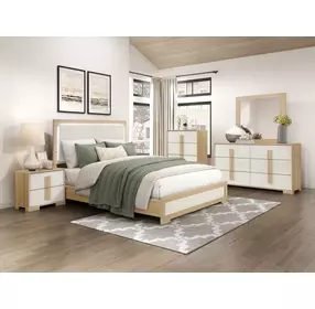 Sterling Natural and White 6 Drawer Dresser