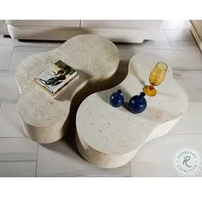 Baronet Mappa Burl Asymmetrical Cocktail Table