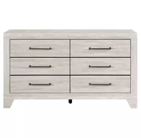 Aspen Dusty Gray Oak 6 Drawer Dresser