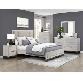 Westport White Oak and Gray 5 Drawer Chest