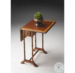 Masterpiece Olive Ash Burl Drop-Leaf Table