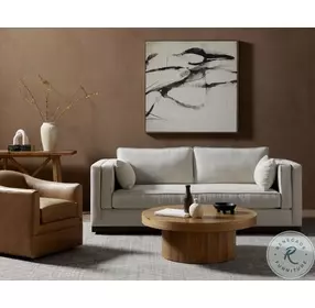 Lawrence Nova Taupe Performance Fabric Loveseat